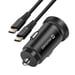 Swissten Cargador de coche USB-C 20W / USB-A para smartphone con cable USB-C 60W 1m Negro