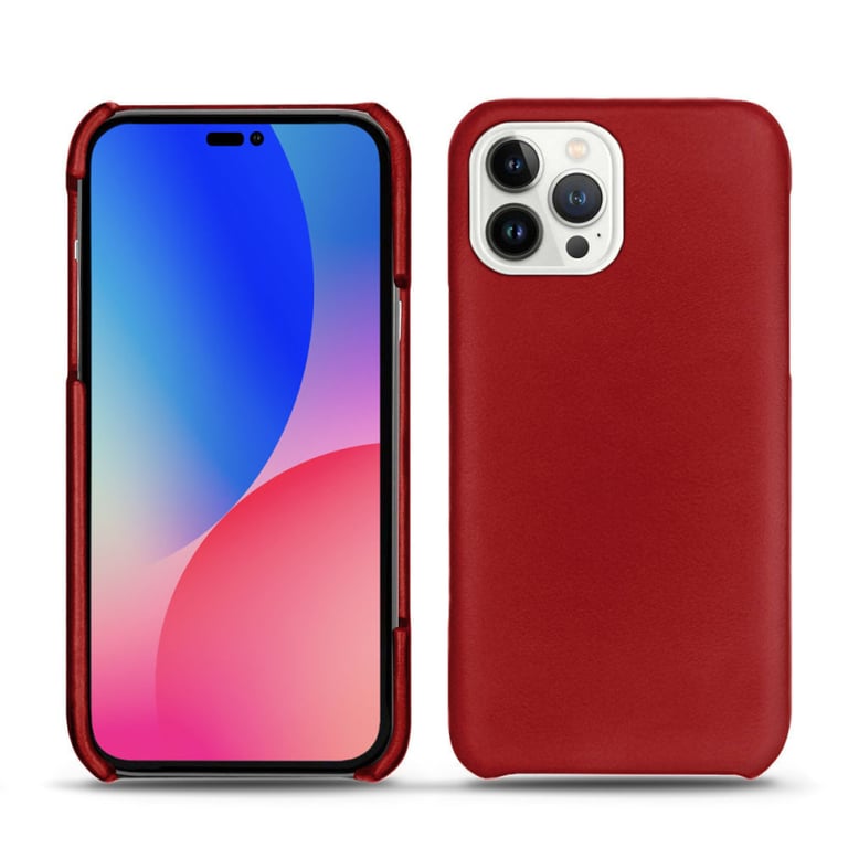 Apple iPhone 14 Pro Max Funda de piel - Tapa trasera - Rojo - Piel