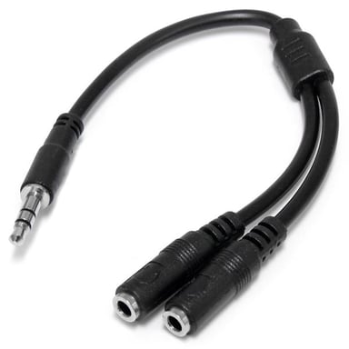 StarTech.com Cavo splitter stereo sottile - Da 3,5 mm maschio a 2 x 3,5 mm femmina