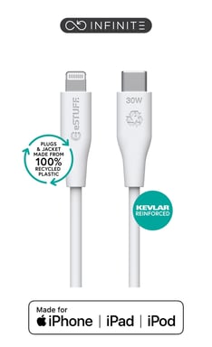 eSTUFF ES602270 câble Lightning 3 m Blanc