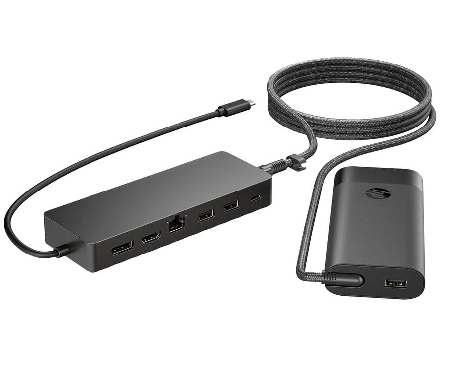 HP Ensemble combiné concentrateur USB C et chargeur pour PC portable Universal Neuf - vue 1