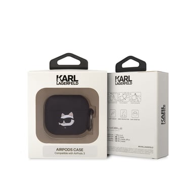 Custodia in silicone per AirPods 3 Choupette Head 3D Antiurto