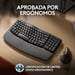 Logitech Wave Keys, teclado ergonómico inalámbrico con reposamanos acolchado, escritura cómoda y natural, Easy-Switch, Bluetooth, Logi Bolt, multisist