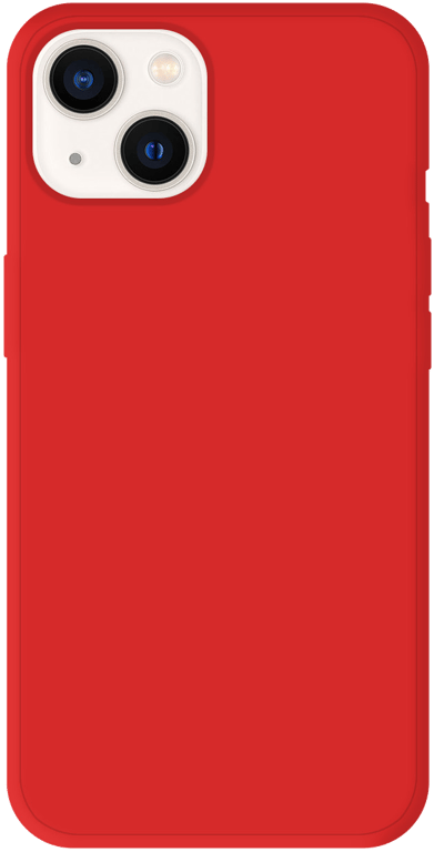 Coque silicone unie compatible Mat Rouge Apple iPhone 13