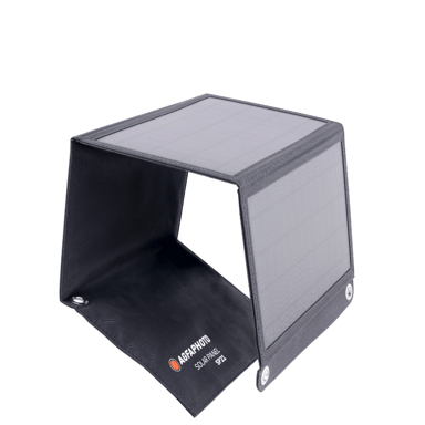 AgfaPhoto Solar Panel SP21 - Panneau Solaire Mobile 21W, 5V USB & 18V DC 10 Output, CB