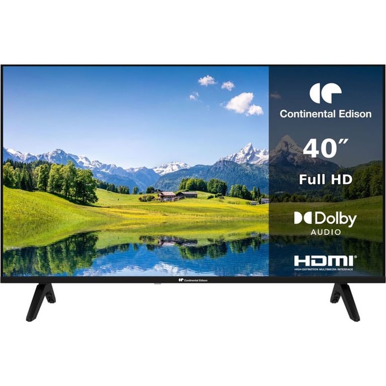 Téléviseur LED CONTINENTAL EDISON CELED40FHD26B6 40 101 cm FHD Dalle LED 3x HDMI 2x USB - vue 2