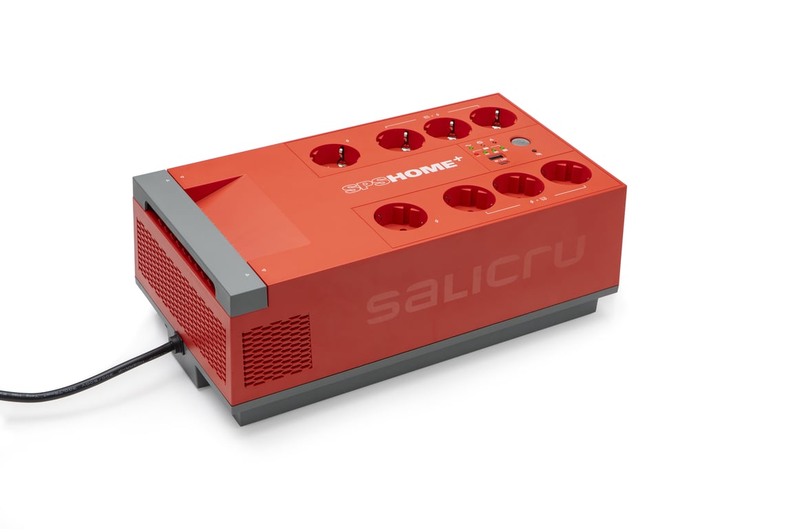 SALICRU SPS HOME+ 850 Onduleur montable sur mur / externe line interactive multibase CA 230 V 480 Watt 850 VA Sealed Lead Acid SLA Acide de plomb scellé USB connecteurs de... - vue 3
