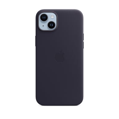 Coque en cuir avec MagSafe pour iPhone 14 Plus Bleu