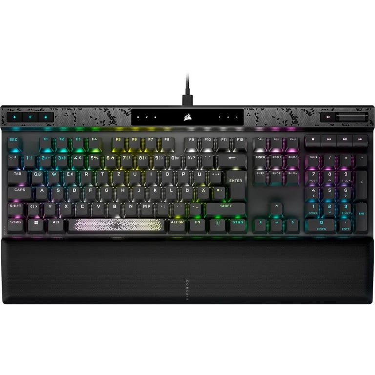 Corsair K70 Max RGB Clavier de Jeu Magnétique Mécanique Filaire Commutateurs MGX avec Activation Réglable Mode Déclenchement Rapide Touches PBT Double Shot QWERTY NA Layout Acier