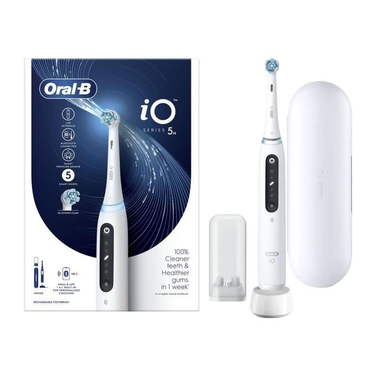 Brosses a dents - ORAL-B - iO5n Quite - White + Travel case - Electrique - Neuf