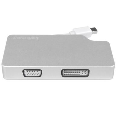StarTech.com Adattatore da viaggio audio/video 3 in 1 - Mini DisplayPort a VGA, DVI o HDMI - 4K - Alluminio