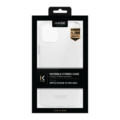 Carcasa híbrida invisible para Apple iPhone 12 Pro Max, Transparente