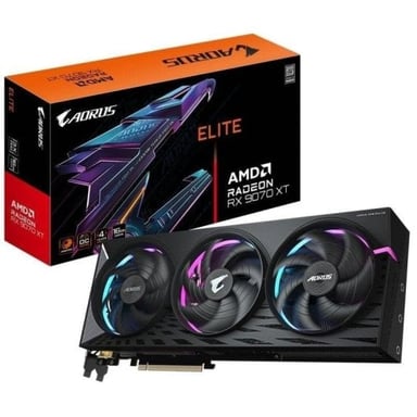 Tarjeta gráfica - GIGABYTE AORUS Radeon RX 9070 XT ELITE 16GB