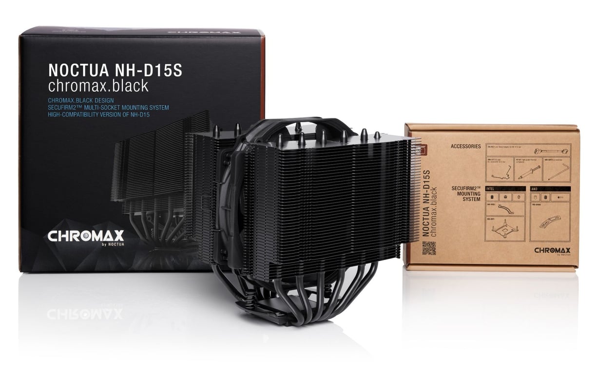 Noctua NH D15S chromax. Processeur Refroidisseur 14 cm 1 pièce Neuf - vue 2