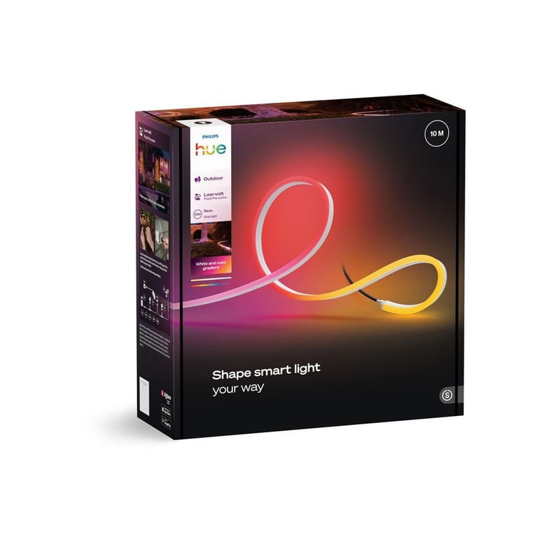 Bande LED néon extérieure Philips Hue Outdoor Neon 10 ?couleurRVB + BluetoothZigbee IP44 Silicone Neuf - vue 3