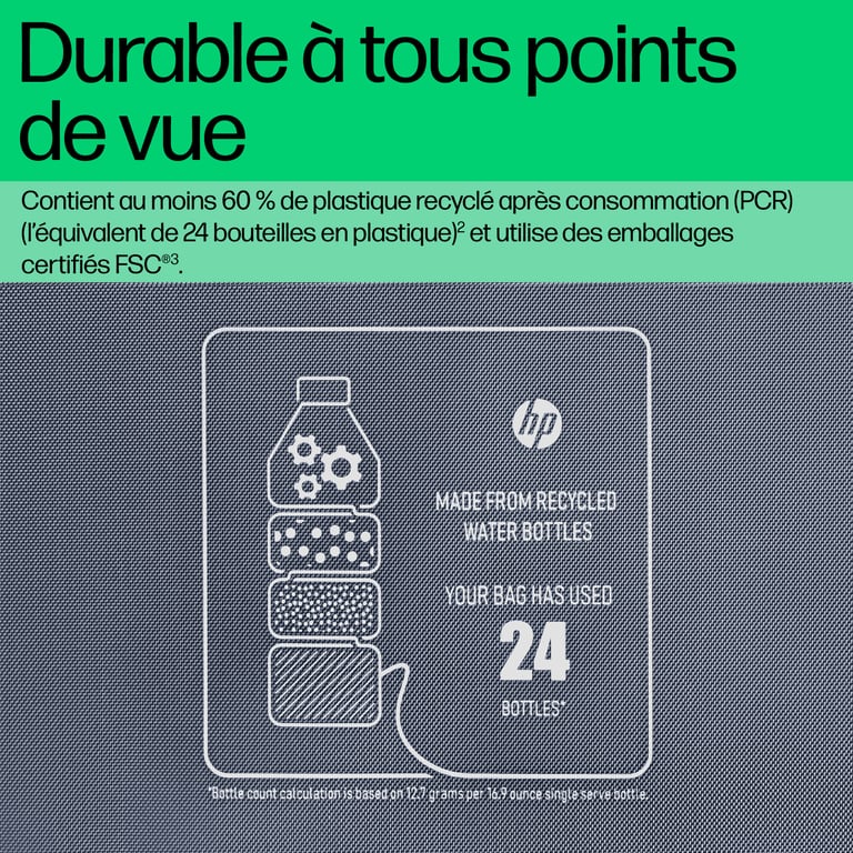 Sacoche HP 9C2H1AA – Polyester Recyclé, Résistant à l'Eau, 16 pouces - vue 6