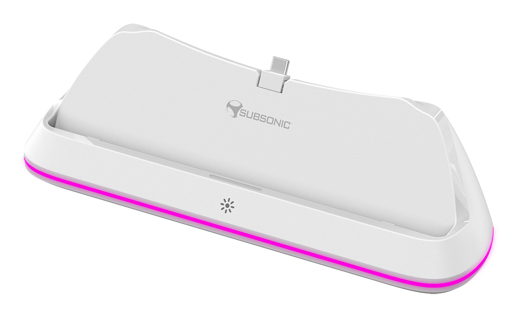 Chargeur PS Portal Subsonic Station de Recharge LED RGB USB Type C Compacte - vue 4