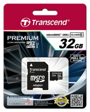 Transcend 32GB microSDHC Classe 10 UHS-I 32GB MLC Classe 10