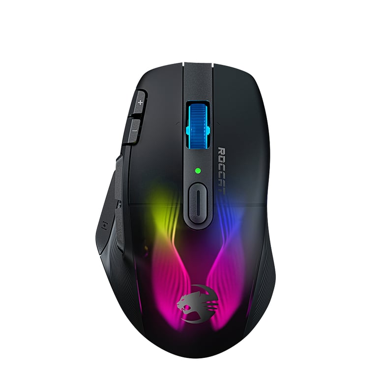 Roccat Kone XP Air – Gaming sans fil Capteur Optique 19K DPI d’autonomie Station de charge RGB éclairage AIMO RGB - vue 3