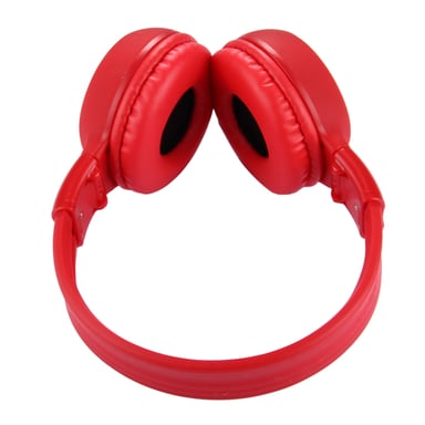 Casque Audio Sans Fil Stéréo Écran LCD Lecteur Voyant Lumineux Radio Fm Rouge YONIS