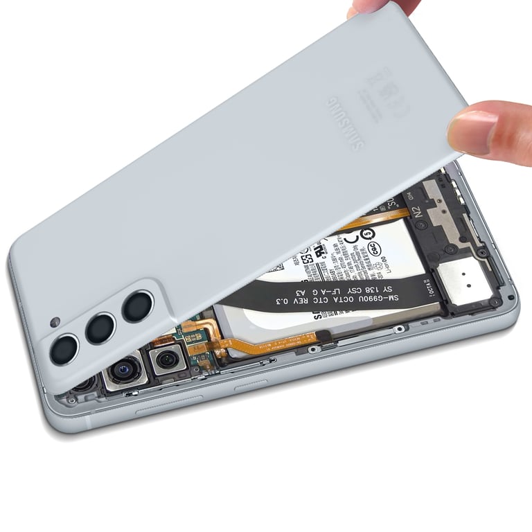 Cache Batterie Samsung Galaxy S21 FE Originale Samsung avec lentille Neuf - vue 8