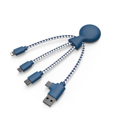 Câble Multi-Connecteurs USB Mr Bio Bleu En Plastique Recyclé