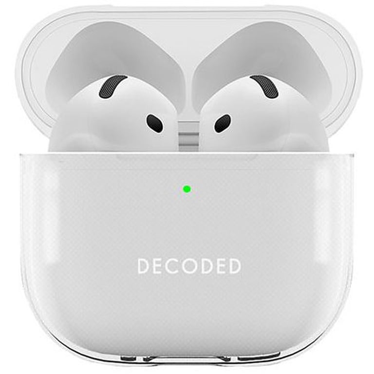 Decoded Coque Pour Airpods 4 En Silicone Antichocs Avec Indicateur Led Transparent