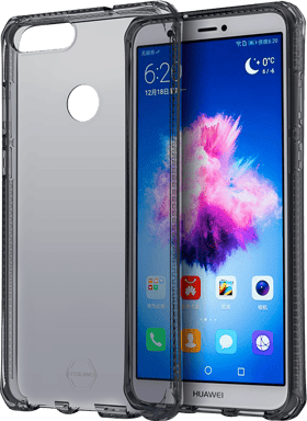 Guscio semi-duro Itskins Spectrum in nero per Huawei P Smart