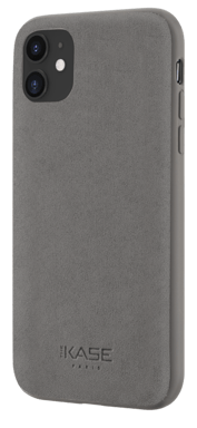 Cover in Alcantara Suede per Apple iPhone 11, grigio tortora