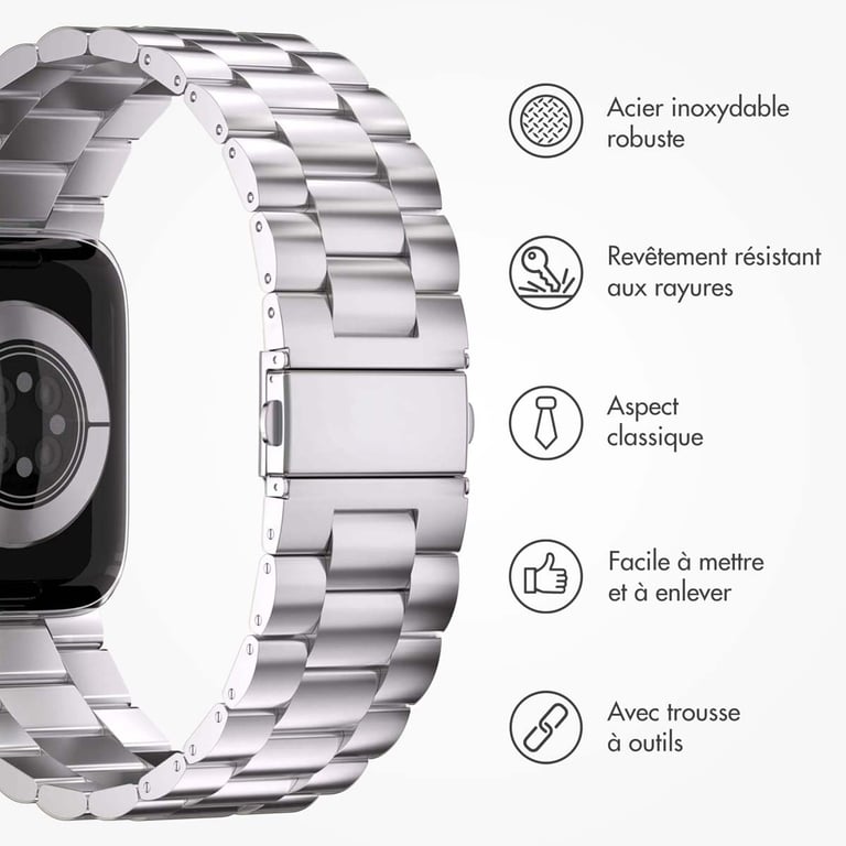 Bracelet Apple Watch 42mm Acier - vue 6