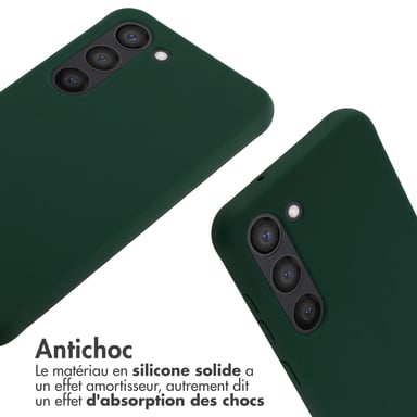 imoshion Coque en silicone avec cordon pour Samsung Galaxy S23 - Vert foncé