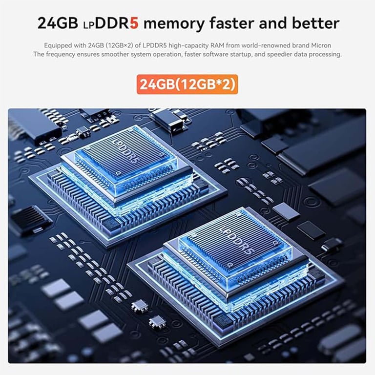 EQR7 Ryzen 7 7735HS SSD de 1 000 Go 24 Go AMD Ryzen Neuf - vue 2