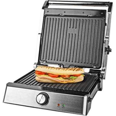 Grill di contatto Nedis KAGR151FSR 2000W Nero/Argento