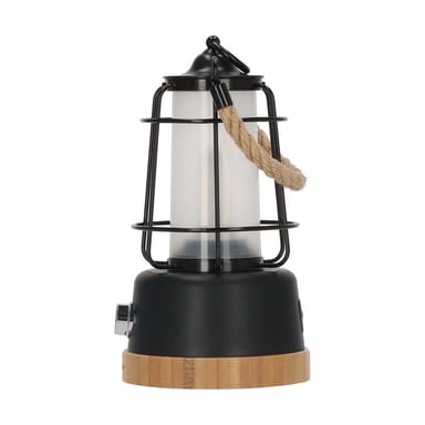 Brennenstuhl Lámpara recargable de camping LED 6W 350lm IPX4 con cuerda de cáñamo Negro