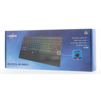 Clavier Gaming ''Exodus 860 Mechanical'', touches rouges, disposition américa