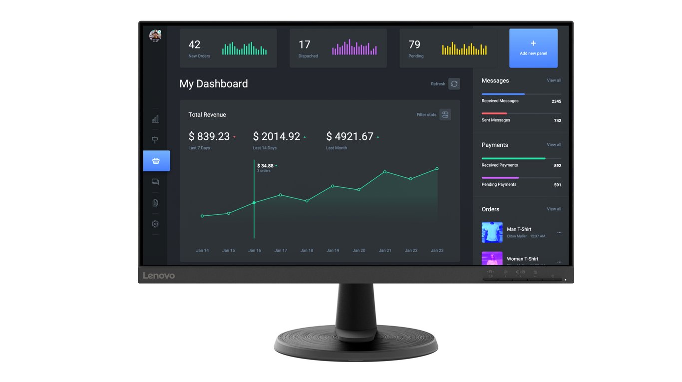 Lenovo D24-45 Monitor - Nuevo
