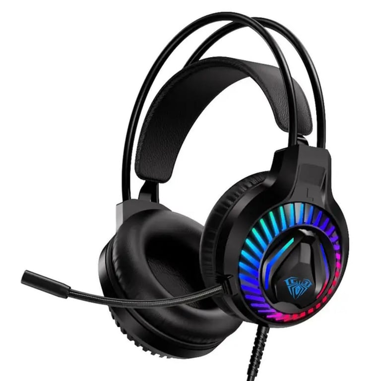 Aula S605 Casque Gaming Noise Off Pilotes 50 mm Câble 2 2x 3 5 mm audiomicro + USB RGB Led Neuf