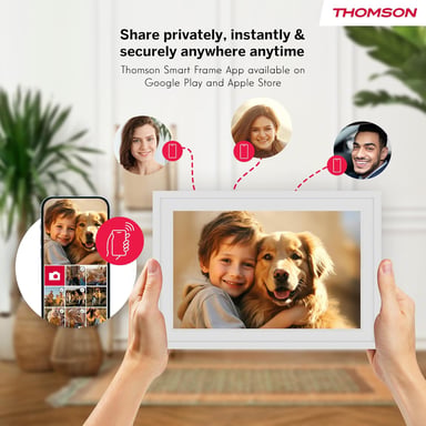 Thomson F10W marco de fotos digitales Blanco 25,6 cm (10,1'') Pantalla táctil Wifi
