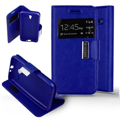 Etui Folio Bleu compatible Alcatel One Touch Pixi 3 4.5