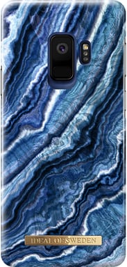 Cover Fashion per Galaxy S9 Rigida Magnetica Motivo Indigo Swirl