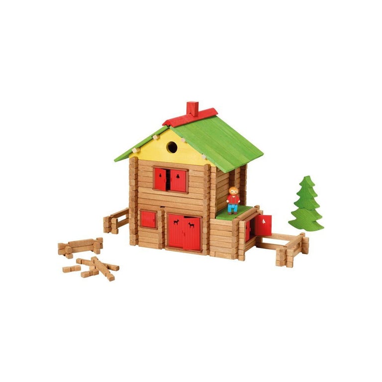 Jeu de construction en bois JEUJURA Mon Chalet en Bois 225 pièces À partir de Neuf - vue 3