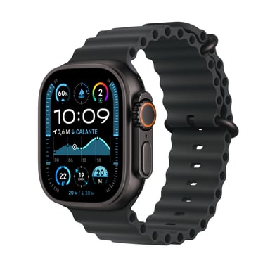 Watch Ultra 2 GPS + Cellular 49mm Cassa in Titanio Nero con Cinturino Ocean Nero