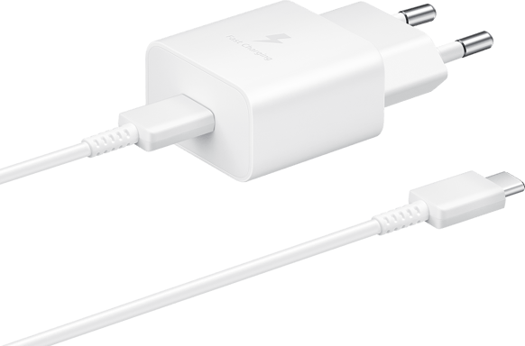 Kit Chargeur USB C 15W + Câble USB C / USB C 1m Blanc Samsung