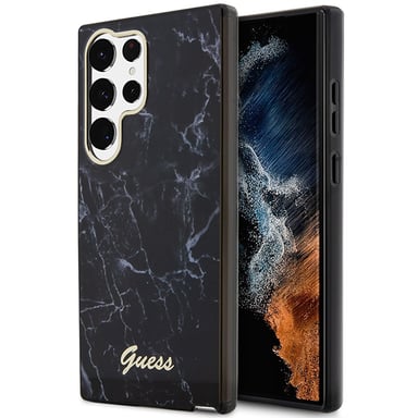 Funda Guess Marble para Samsung Galaxy S23 Ultra, negra