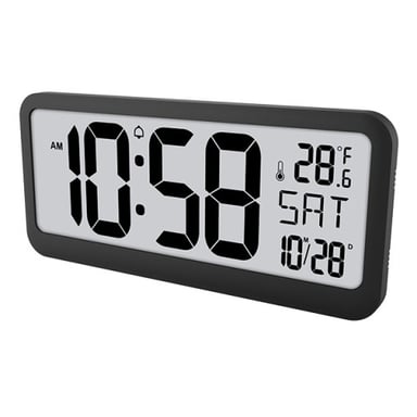 Horloge numérique géante avec température et date