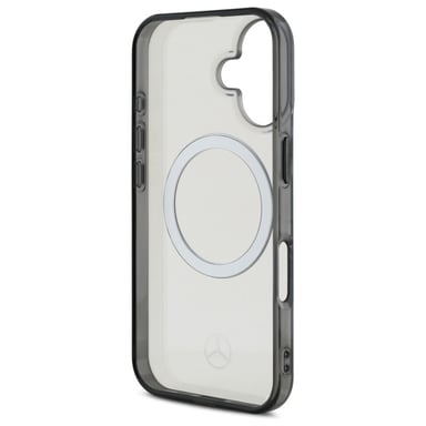 Étui Mercedes pour iPhone 16 6.1'' transparent étui rigide Printed logo MagSafe