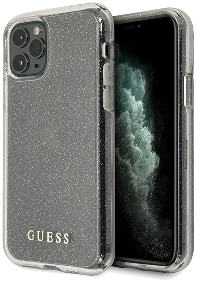 Guess Étui pour iPhone 11 Pro Argent Pailleté