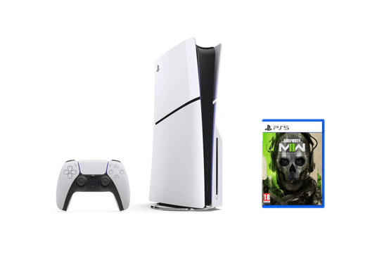 Pack PS5 Slim & Call of Duty: Modern Warfare II - Console de Jeux Playstation 5 Slim (Standard) 1 To, Blanc