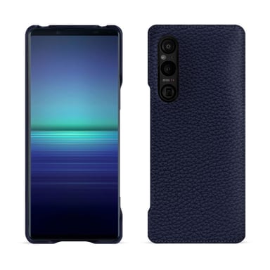 Coque cuir Sony Xperia 1 V -  - Cobalt ( Pantone #2b253f ) - Cuir grainé