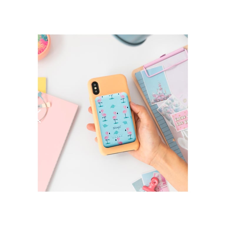 Batterie externe sans fil Mr. Wonderful Flamingos WMRWPWB001 5000 mAh Bleu - Neuf